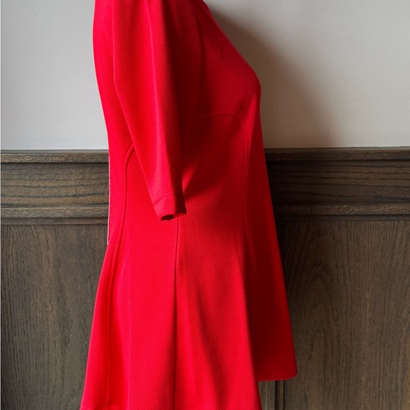 Julian Taylor Red Fitted Short Sleeve mini dress - Picture 4 of 7